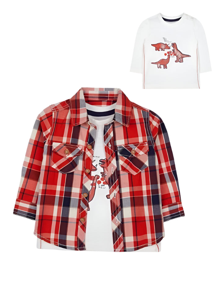 Mothercare UK Shirt And T-Shirt Boys Cotton Set (6-9 Months (9kg) )