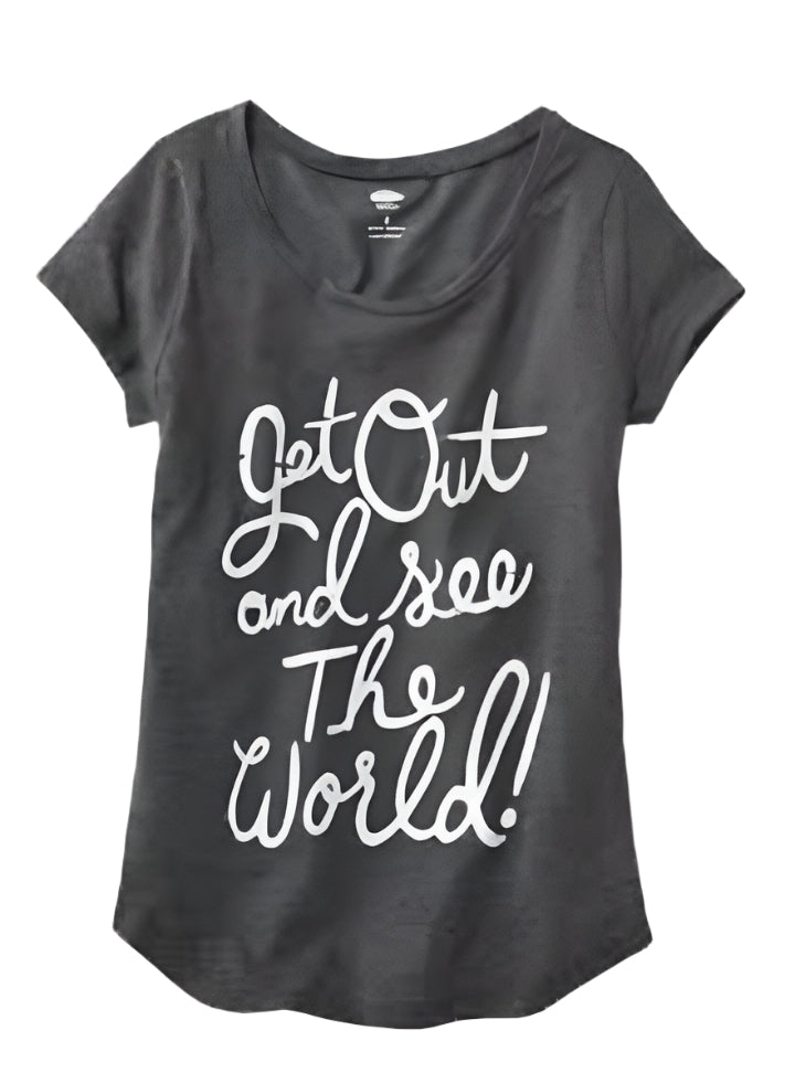 Old Navy Short Sleeve Cotton Girls T-Shirt ( 5 / 6-7 Years )