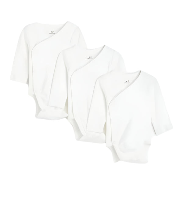 H&M 3 Pack Wrapover Bodysuits 100% Organic Cotton (6-9 Months)