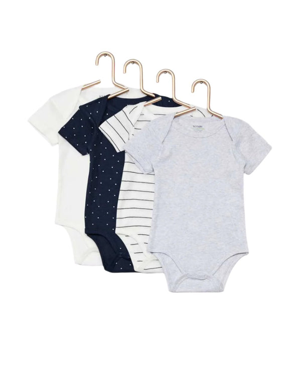 Kiabi France Le Bonheur en Famille Short Sleeve Bodysuit 4 Pack