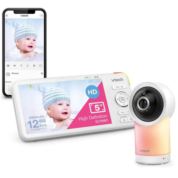 Vtech 5″ Inch Smart Wifi 1080p Pan & Tilt Baby Video Monitor