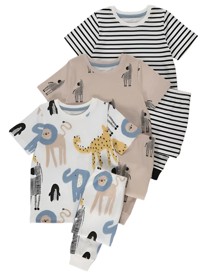 Animal Short Pyjamas 3 Pack