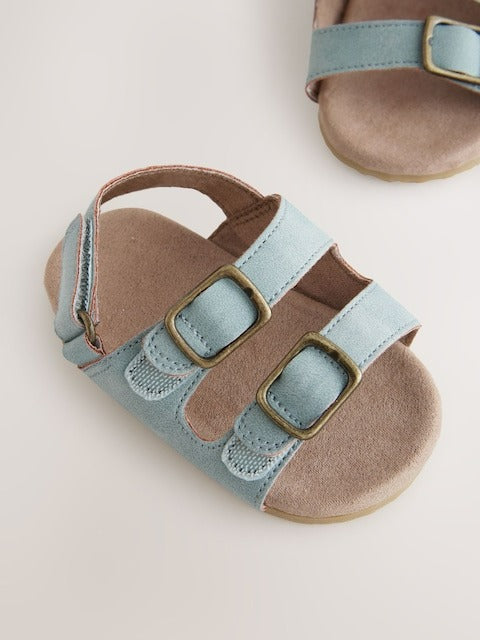 Next Uk Blue Touch Fastening Corkbed Baby Sandals (6-12 months)