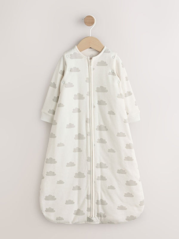 Next Uk Grey Cloud 2.5 TOG Removable Sleeve Baby Sleep Bag F25-348