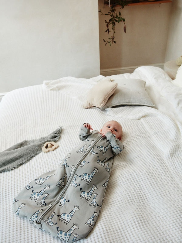 Next Uk Sage Green Giraffe 2.5 TOG Removable Sleeve Baby Sleep Bag F24-712