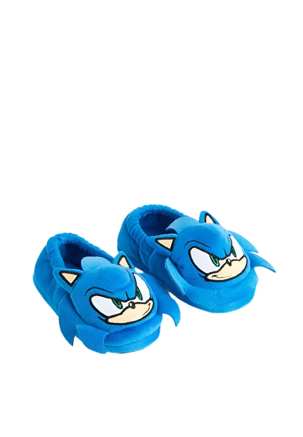 H&M Sonic Soft Slipper In Velour With Appliques And Embroidery  
