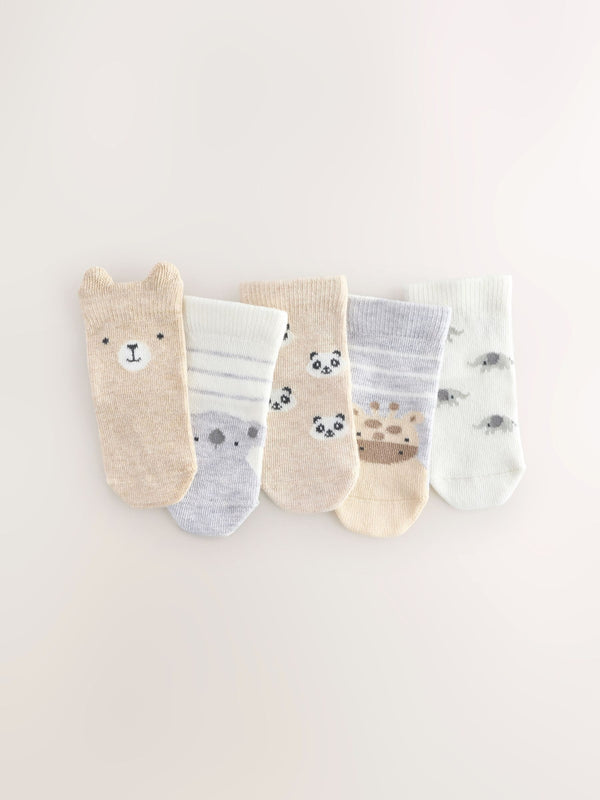 Next Uk Neutral Baby Socks 5 Pack