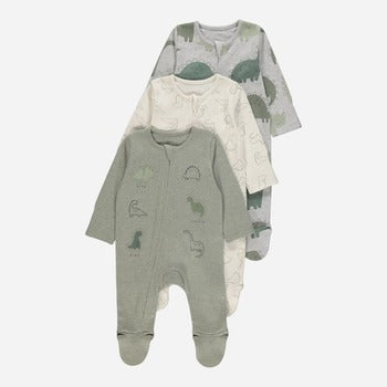George Uk Dinosaur Sleepsuits 3 Pack 9/12 months (LAST ONE)