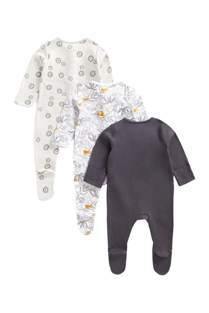 Mothercare Boys Lion Sleepsuit - Pack Of 3