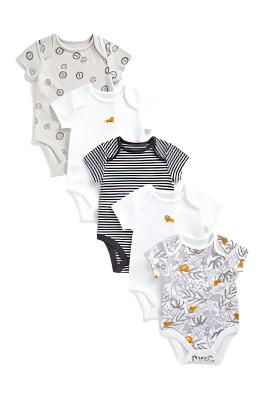 Mothercare Boys Lion Short Sleeve Bodysuits