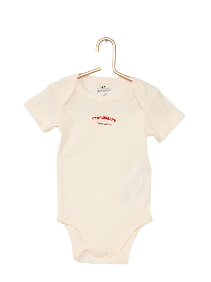 Kiabi France Strawberry Short Sleeve Bodysuit 3 Pack