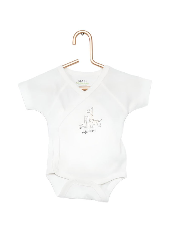 Kiabi France Giraffe Short Sleeve Bodysuit 3 Pack