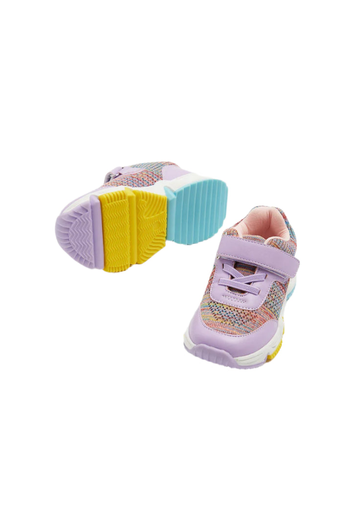Mothercare Uk Knitted Purple Girls Trainers 