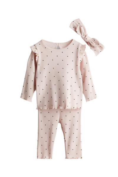 H&M UK 3-piece ribbed cotton set