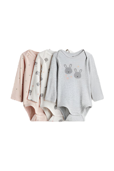 H&M UK 3-pack long-sleeved bodysuits