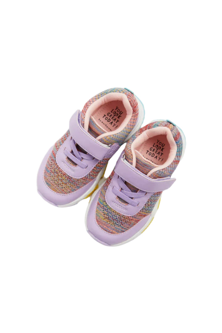 Mothercare Uk Knitted Purple Girls Trainers 